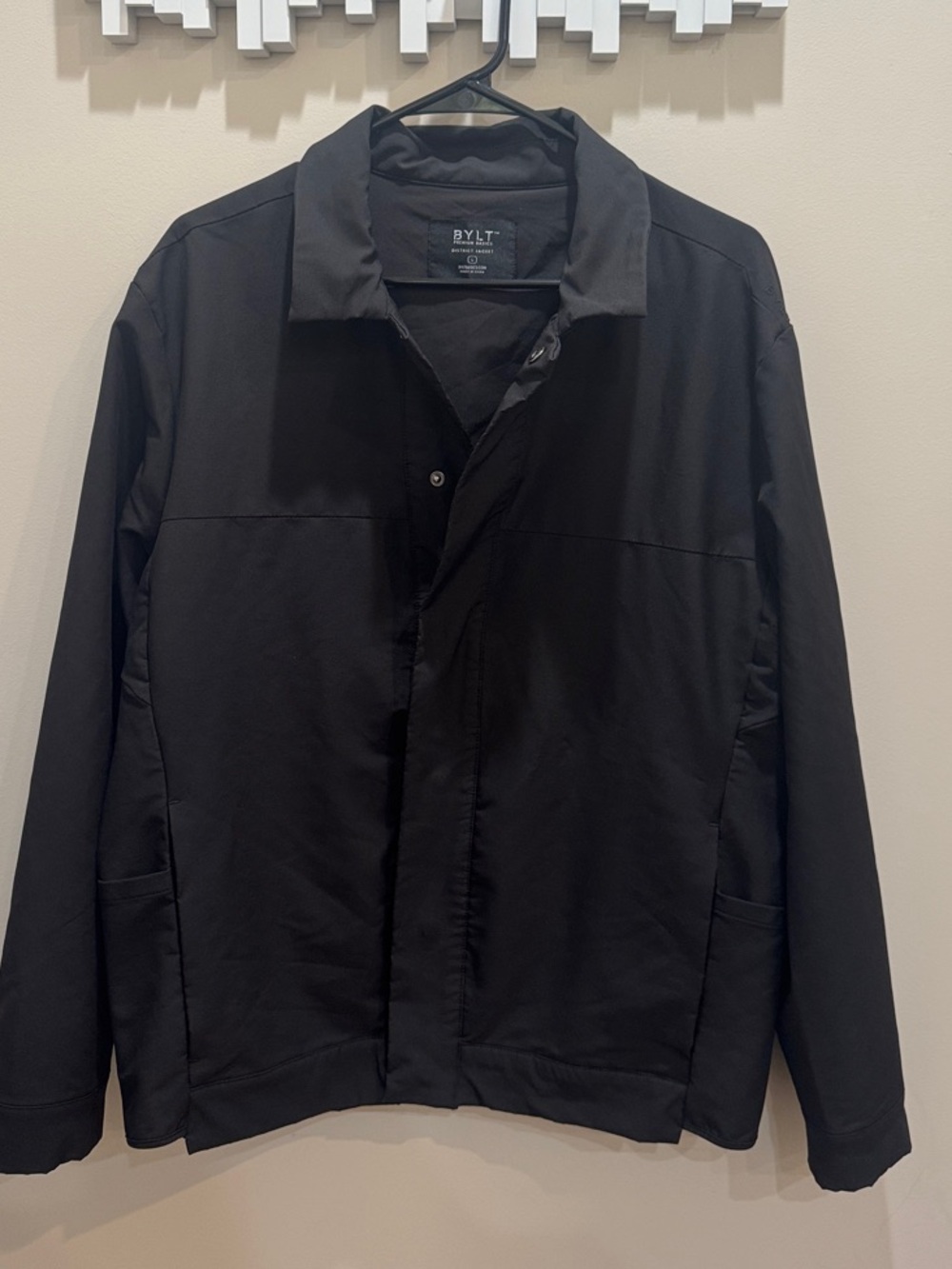 BYLT Basics Black Lightweight Shirt Jacket